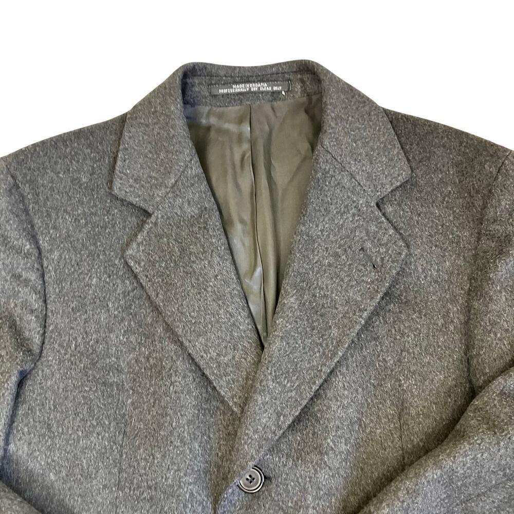 Franco's Mens XL Vintage 100% Cashmere Karamai Full Length Dress Coat Charcoal - Picture 5 of 16